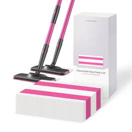 24-Pack Disposable Microfiber Deep Clean Wet Pads, Accessories Compatible with Schenley Steam Mop SLFCSM063 & SLFCSM064 - Schenley Magenta
