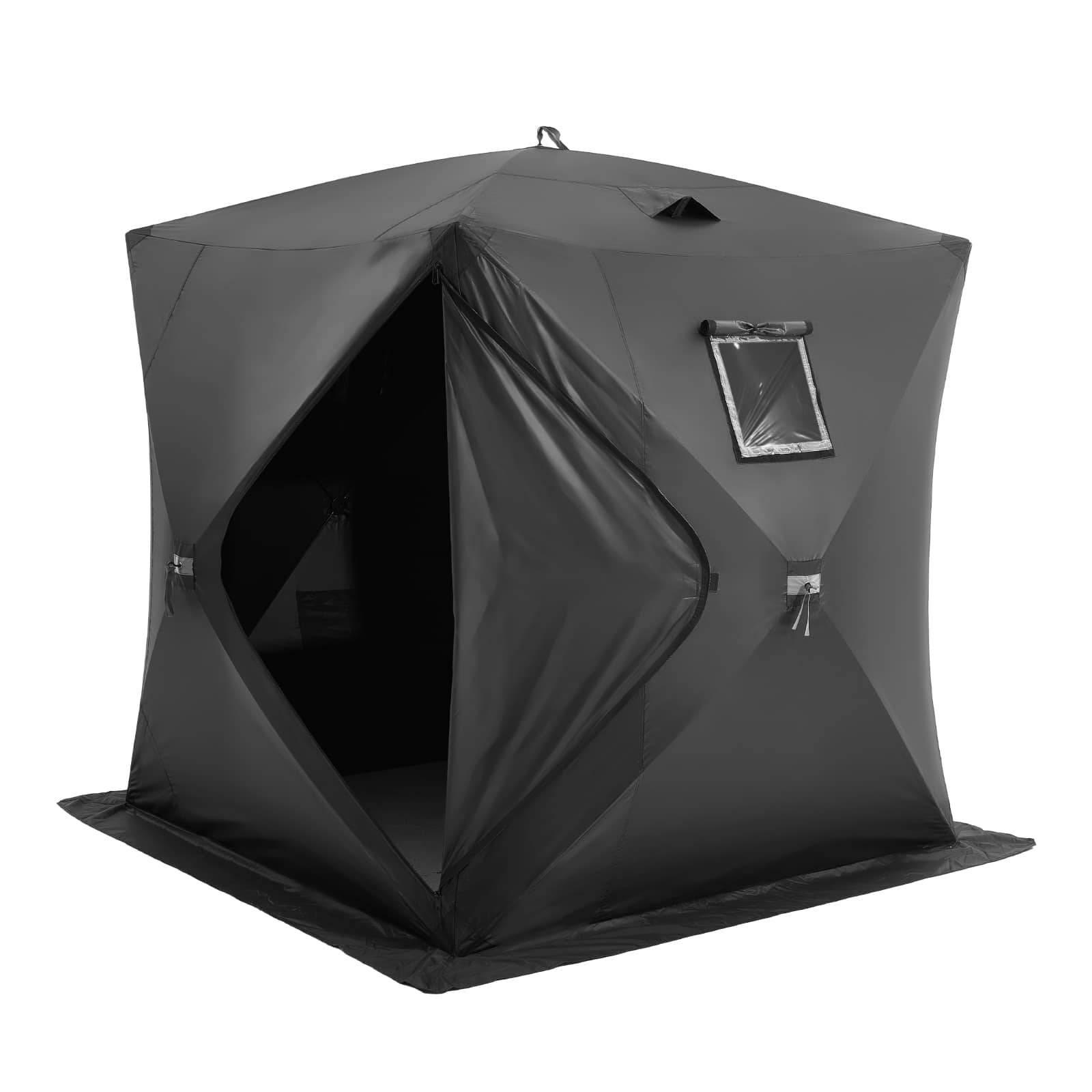 VEVOR Portable Ice Shelter, 3 4 Person Pop Up Ice Fishing Tent, 35