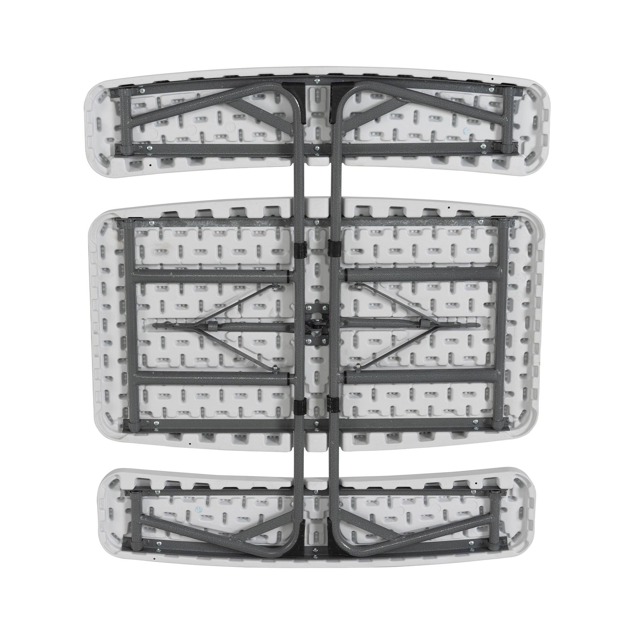 Alt View 5. Peakform - Peakform 37.8 Inch Rectangular Folding Picnic Table Double Bench Seating, White - White, Black.