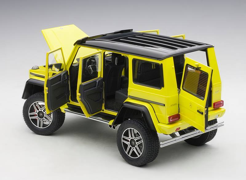 Alt View 2. Autoart - Mercedes Benz G500 4X4 2 Electric Beam/ Yellow 1/18 Model Car by Autoart.