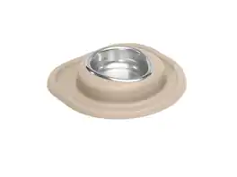 WeatherTech - Single Low Pet Feeding System | Compact Pet Food and Water Station - 8oz (1 Cup) Stainless Steel Bowl - Tan