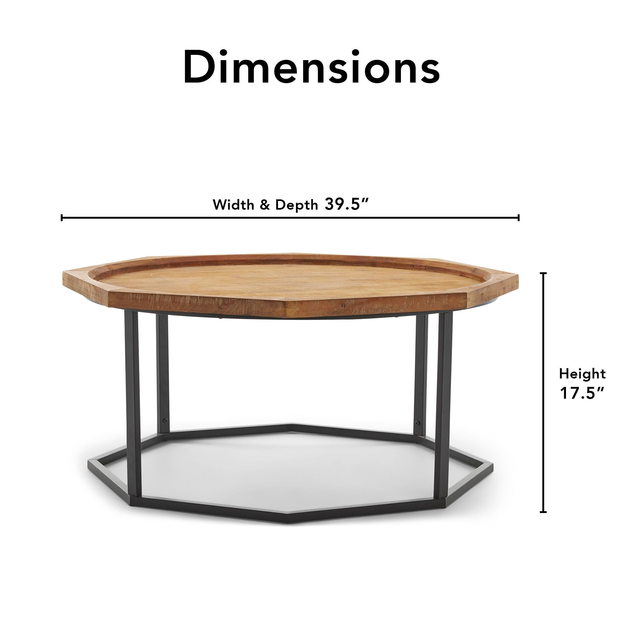 Dimensions  
Width & Depth 39.5"  
Height 17.5"