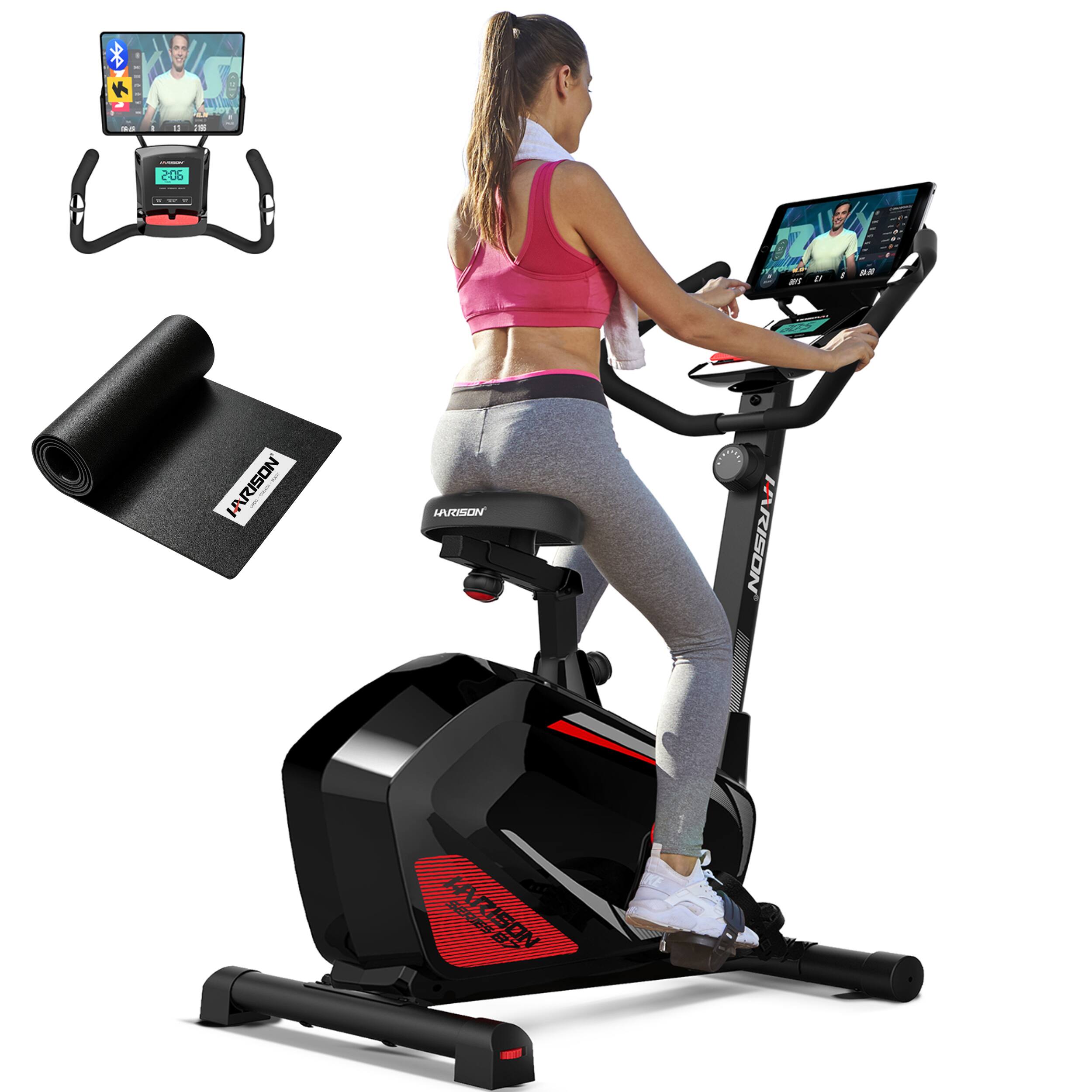 HARISON Upright Exercise Bike for Home, Magnetic Stationary Bike with ...