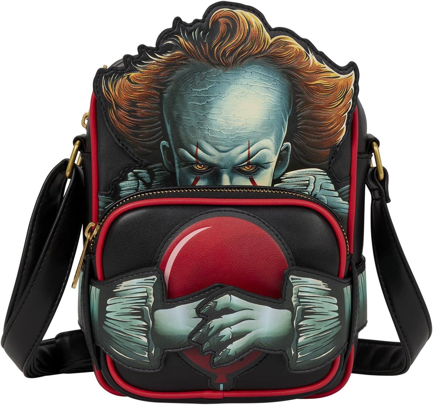 Front. LoungeFly - Loungefly Warner Bros It Pennywise Crossbuddies Bag - Multicolor.