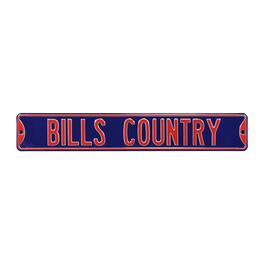 Authentic Street Signs - Royal Buffalo Bills 6" x 36" Steel Street Sign - Blue