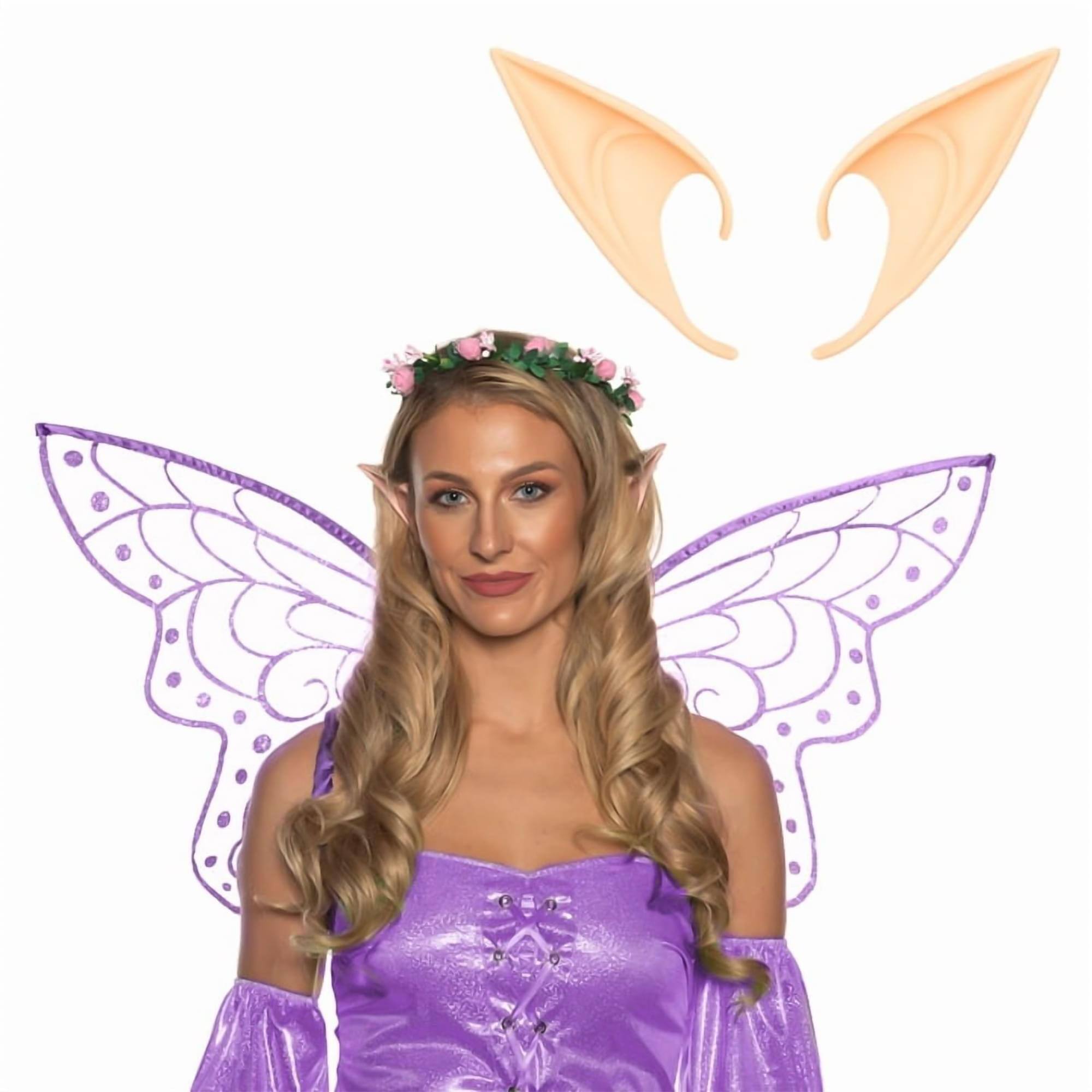 Front. Underwraps - Purple Fairy Adult Costume Accessory Kit - Purple.