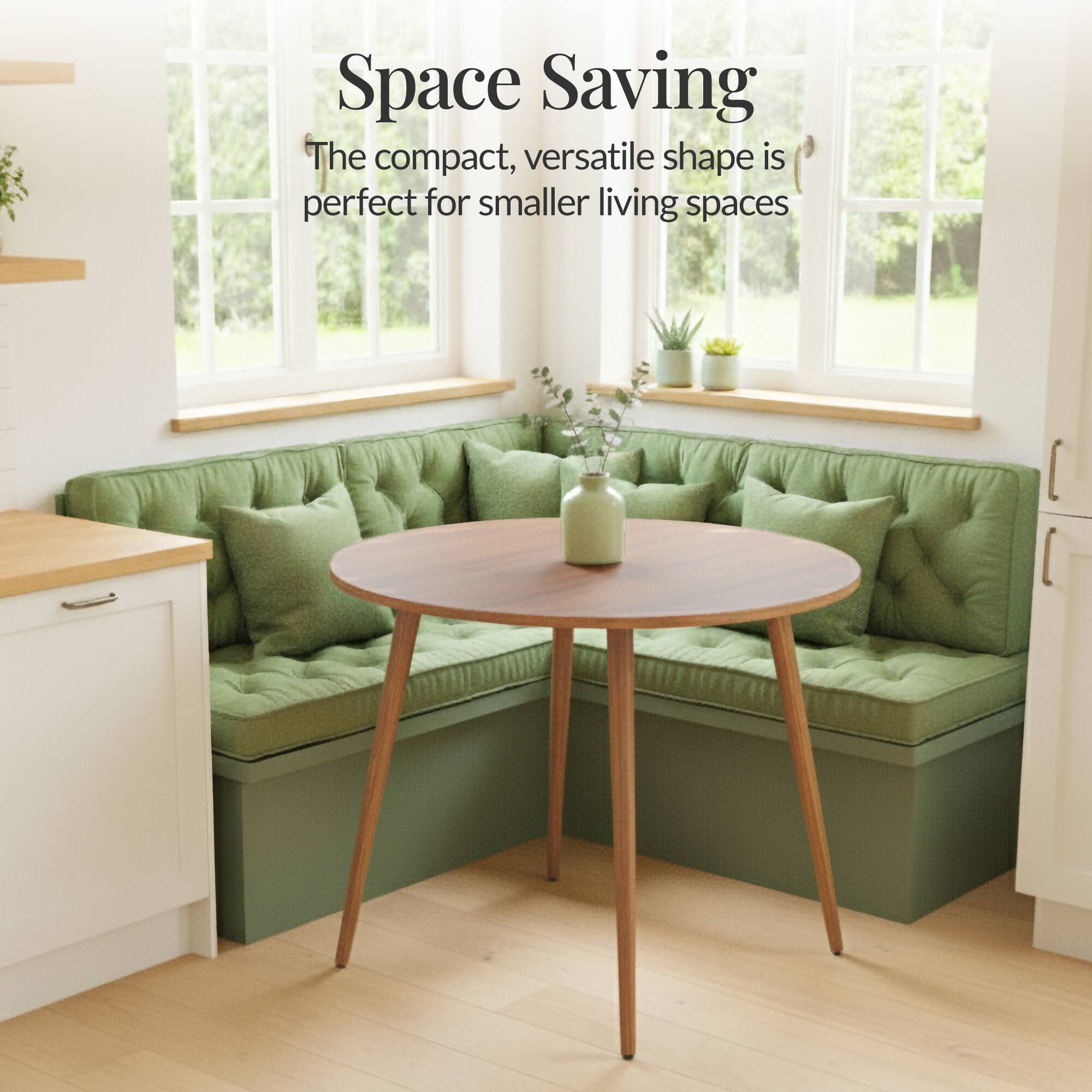 Space Saving

The compact, versatile shape is perfect for smaller living spaces