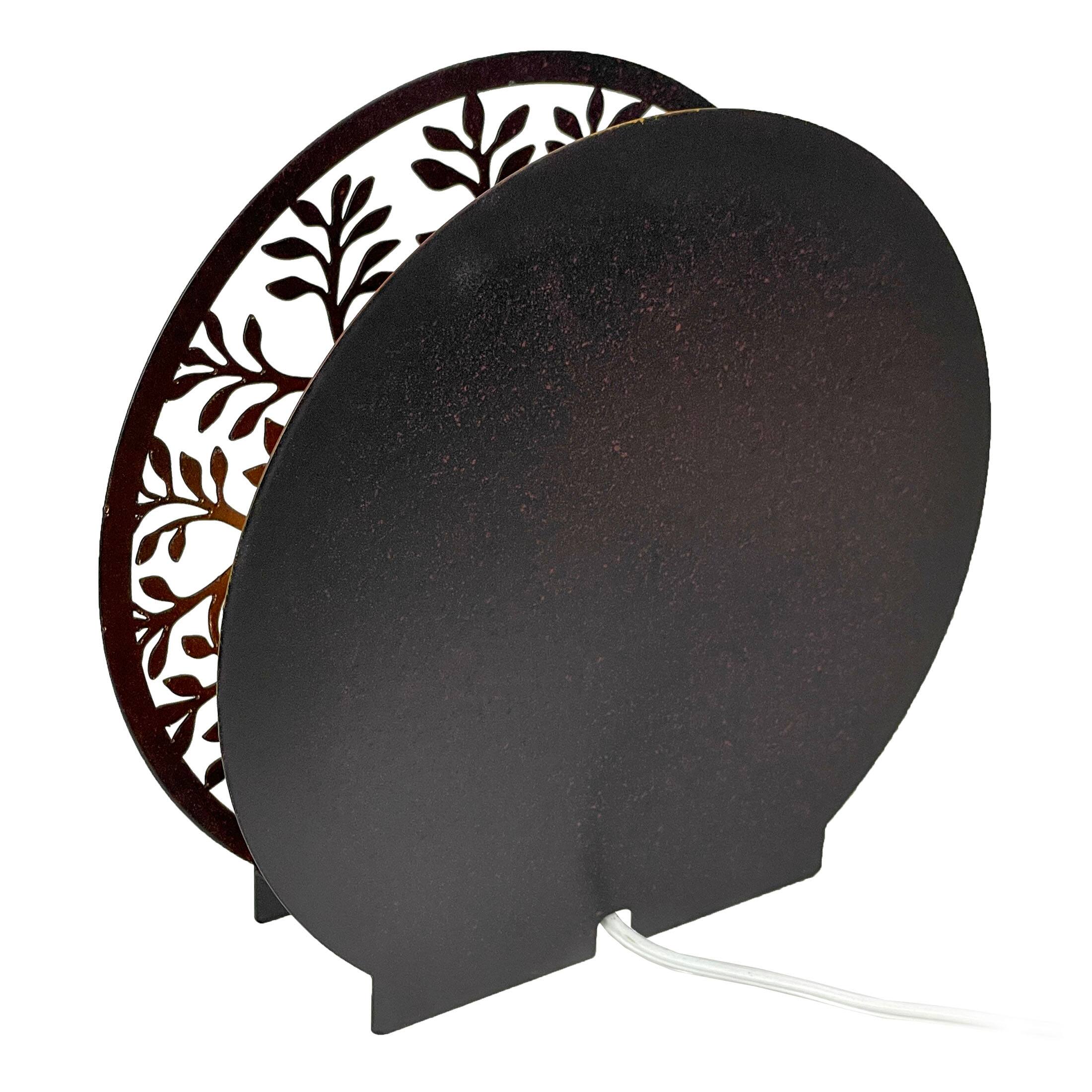 Alt View 2. Zeckos - Tree of Life Metal Accent Light - 8" Plug-In Table Lamp - Orange.