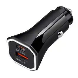 Kitcheniva - High-Speed Car Charger Dual USB-C PD 30W iPhone Series Black