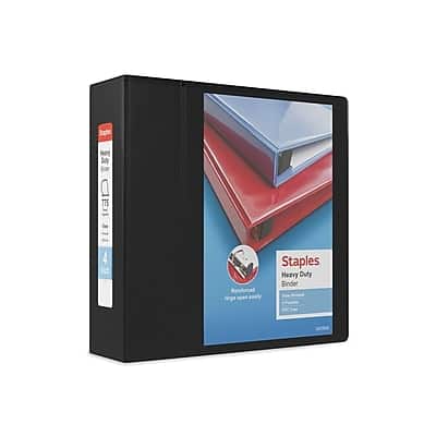 "Staples - Heavy Duty 4"" 3-Ring View Binder, D-Ring - Black" price history on PriceWatchPro