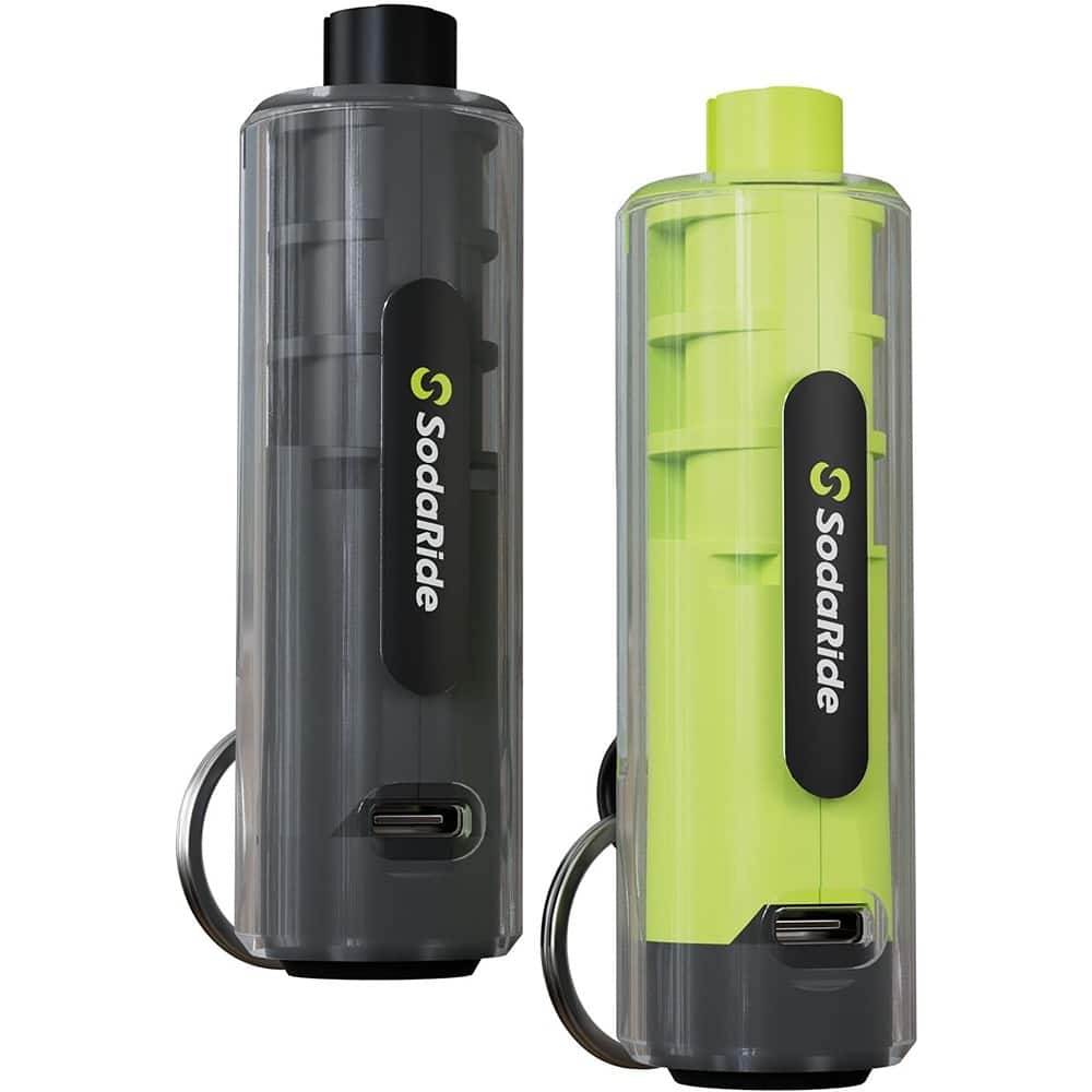 MOSZAR LLC - 2-Pack Car Window Breaker & Seatbelt Cutter with Flashlight (Black/Green)