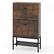 Alt View 18. Costway - Industrial Shoe Storage Cabinet with 2 Flip Drawers 1 Bottom Metal Shelf Organizer - Rustic Brown.