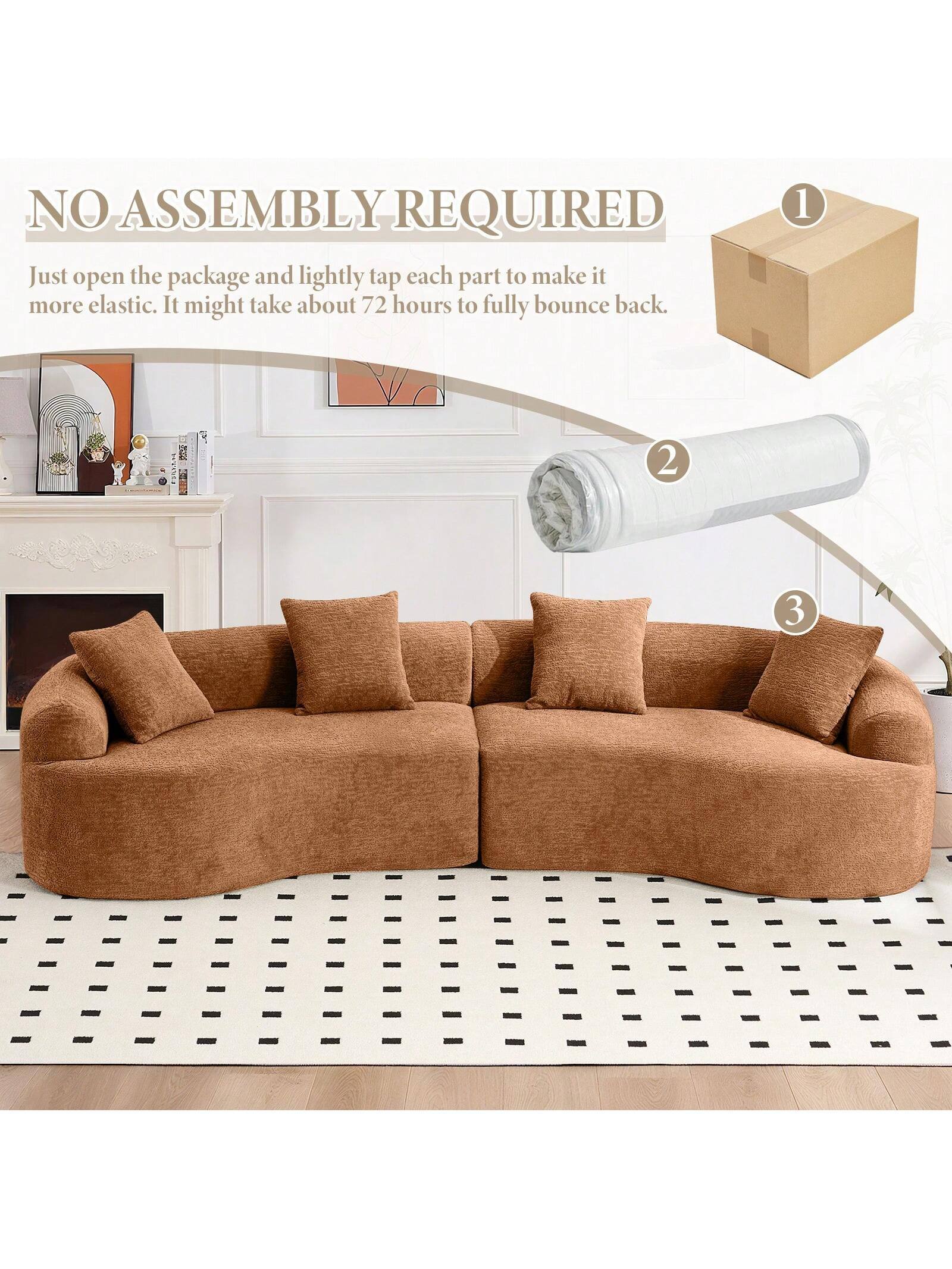 NO ASSEMBLY REQUIRED

Just open the package and lightly tap each part to make it more elastic. It might take about 72 hours to fully bounce back.

1  
2  
3