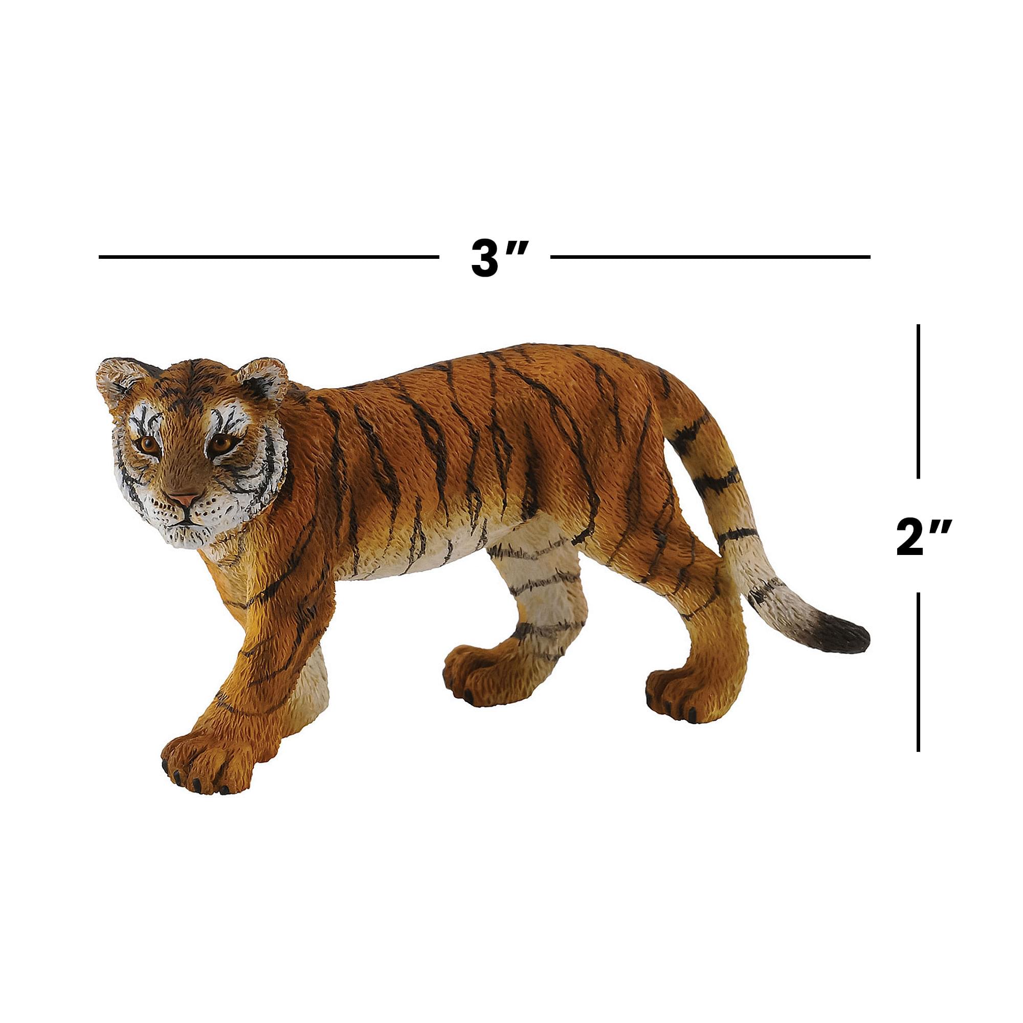 Alt View 2. Breyer - CollectA Wildlife Collection Miniature Figure | Tiger Cub - Orange.