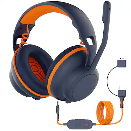 Front. Delton - Delton Ascent Learning Kids Headphones with Microphone USB A/USB C and 3.5mm Wired Connectivity Noise Canceling, Black - Black.