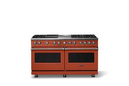 Viking - 60"W. 8 Burner Pro 5 Series 9.4 Cu. Ft. Freestanding Sealed LP Dual Fuel ConvectionRange/Griddle/Grill - Spiced Cider