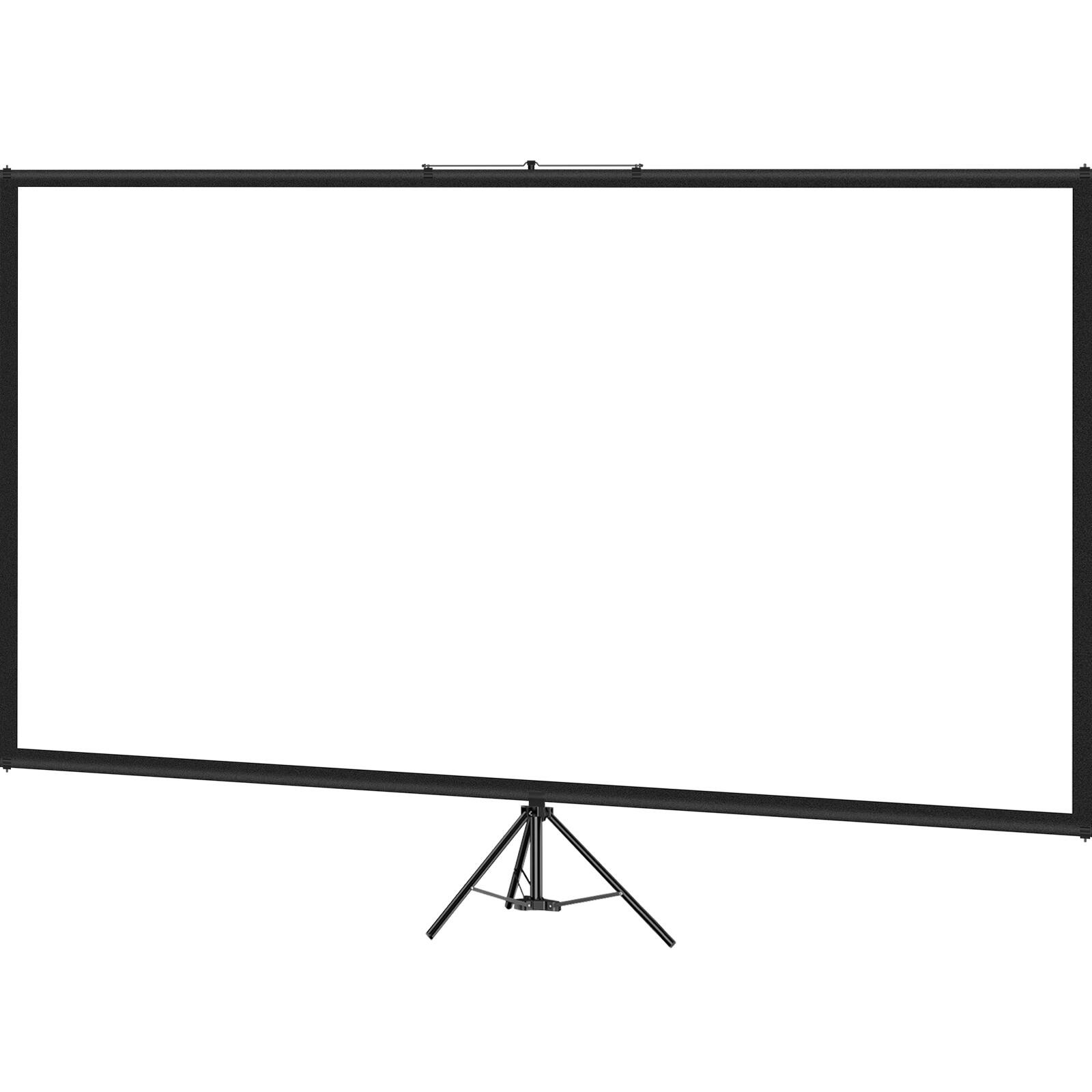 Alt View 4. VEVOR - Tripod Projector Screen with Stand 90 inch 16:9 4K HD Projection Screen Stand Wrinkle-Free Height Adjustable - Black,White.