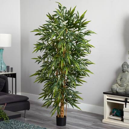 Front. BreeBe - 6.5' Areca Palm UV Resist x 8 w/1408 Lvs (Indoor/Outdoor) - Green.