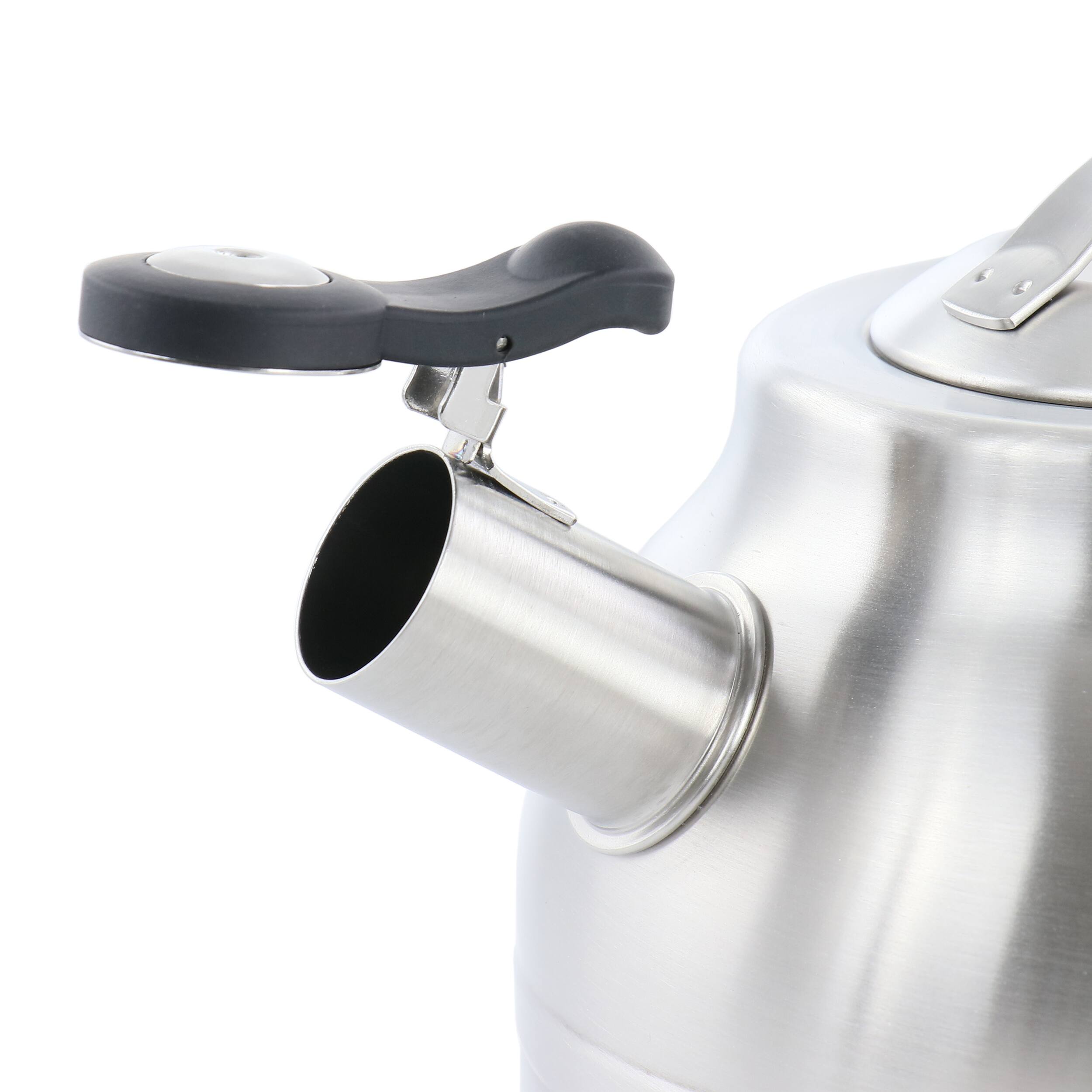 Alt View 2. Kenmore - Kenmore Elite 2.3 Quart Stainless Steel Whistling Tea Kettle in Silver - Silver.
