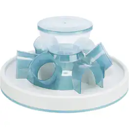 TRIXIE - Tunnel Slow Feeder for Cats, Interactive Cat Toy, Pet Food Dispenser - Blue