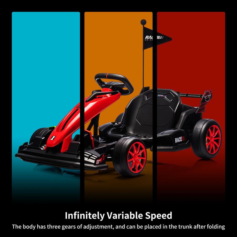 Infinitely Variable Speed

The body has three gears of adjustment, and can be placed in the trunk after folding.