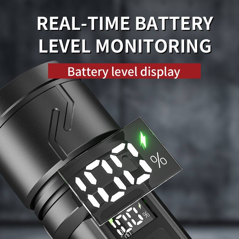 REAL-TIME BATTERY LEVEL MONITORING  
Battery level display