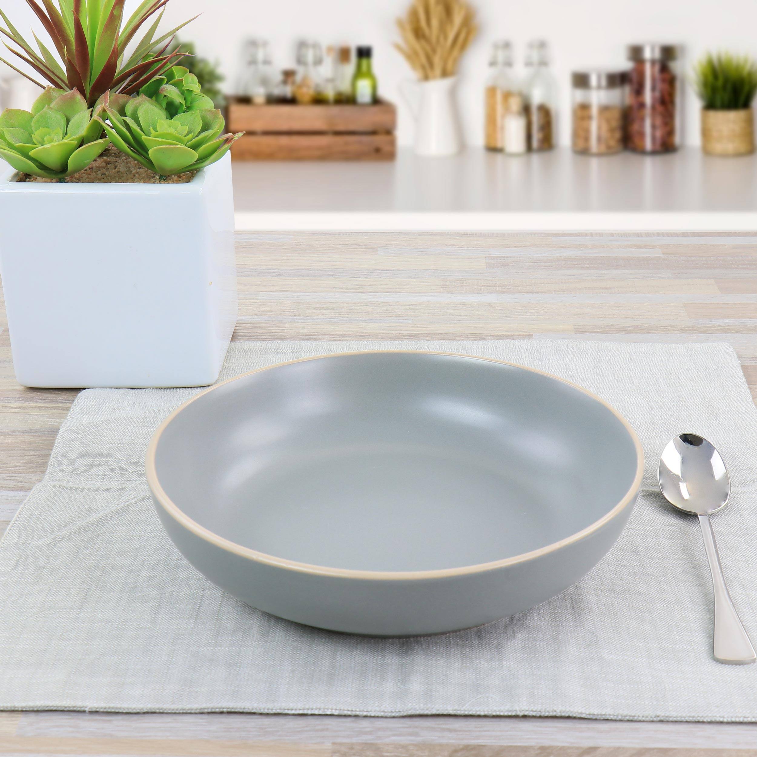 Alt View 7. Gibson - Gibson Home Rockaway 2 Piece Dinner Bowl Set - Gray.