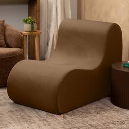 Jaxx - Uptown Large Modern Armless Accent Chair - Toffee