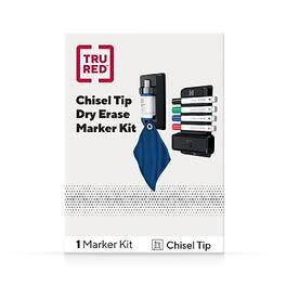 TRU RED - Dry Erase Kit, Chisel Tip, 4/Pack - Assorted