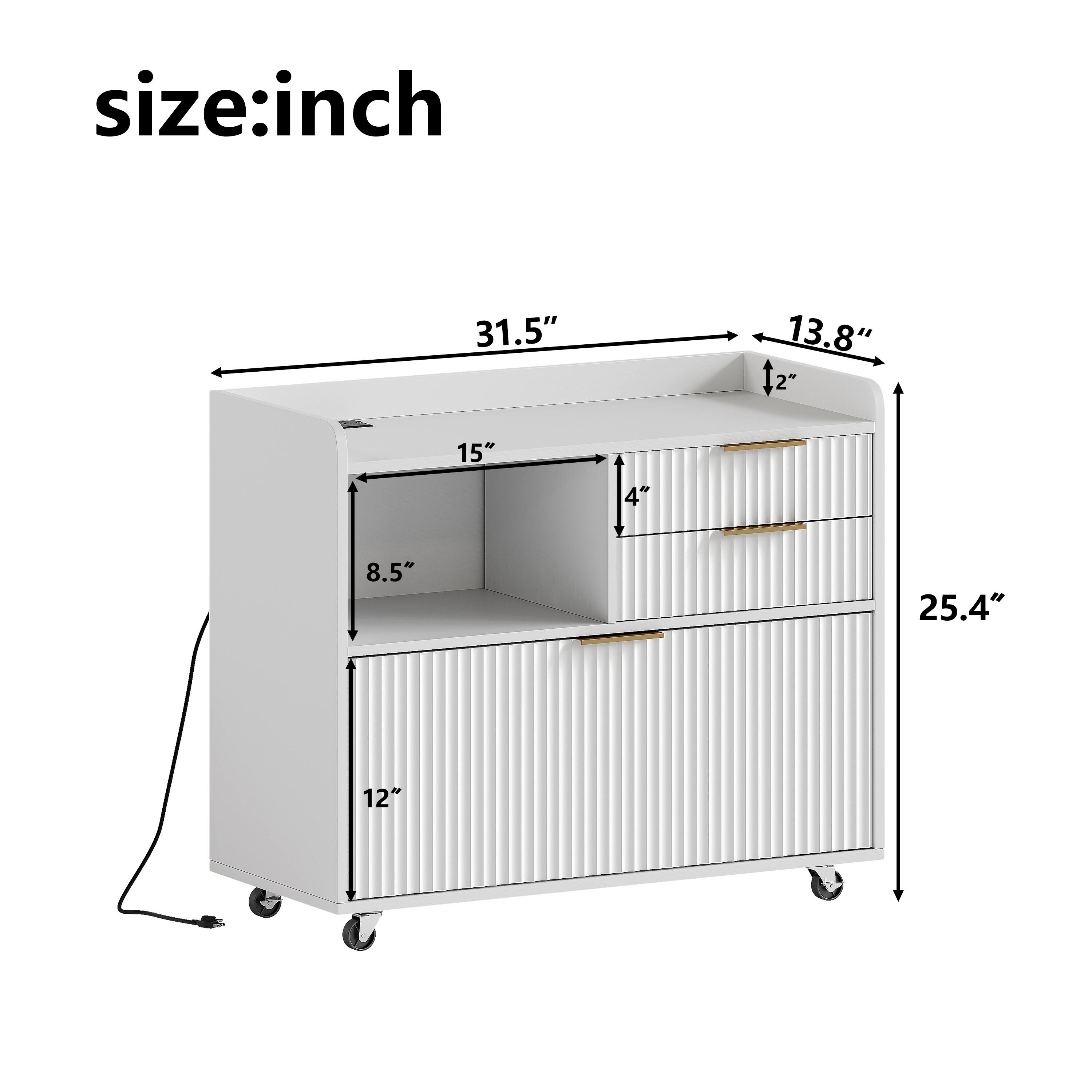 size: inch  
31.5" x 13.8" x 25.4"  
15" x 8.5" x 12"