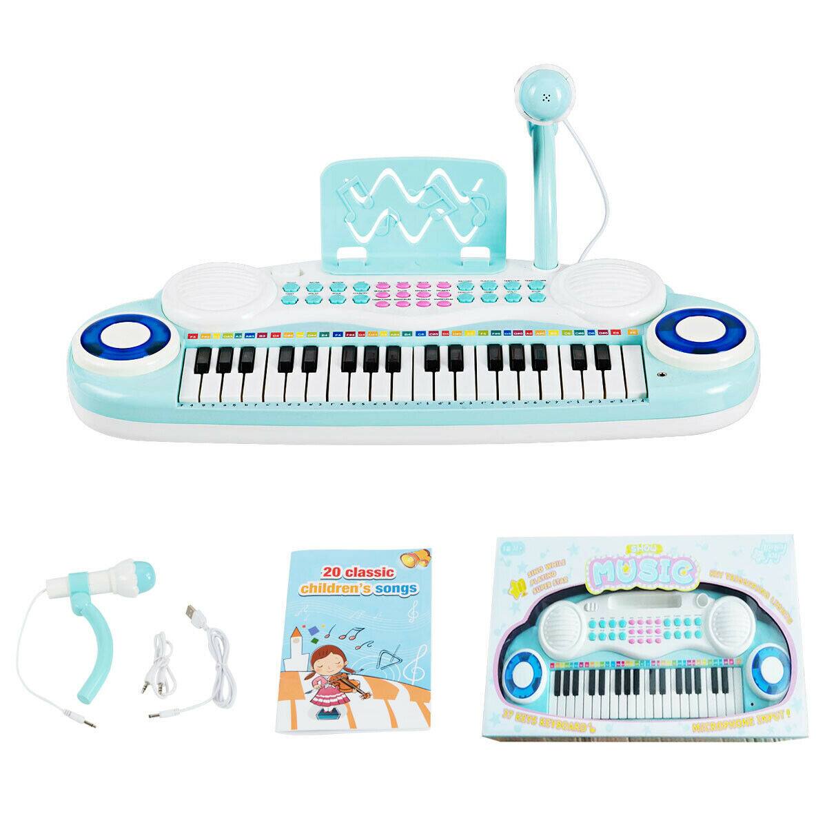 20 classic children's songs  
37 keys keyboard  
Microphone included