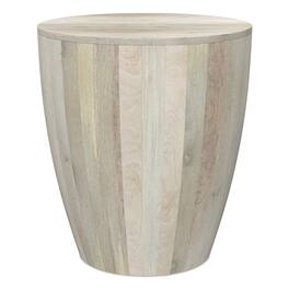 Simpli Home - Elmbrook 21 inch Wide Solid Mango Modern End Table, Assembled - White Wash