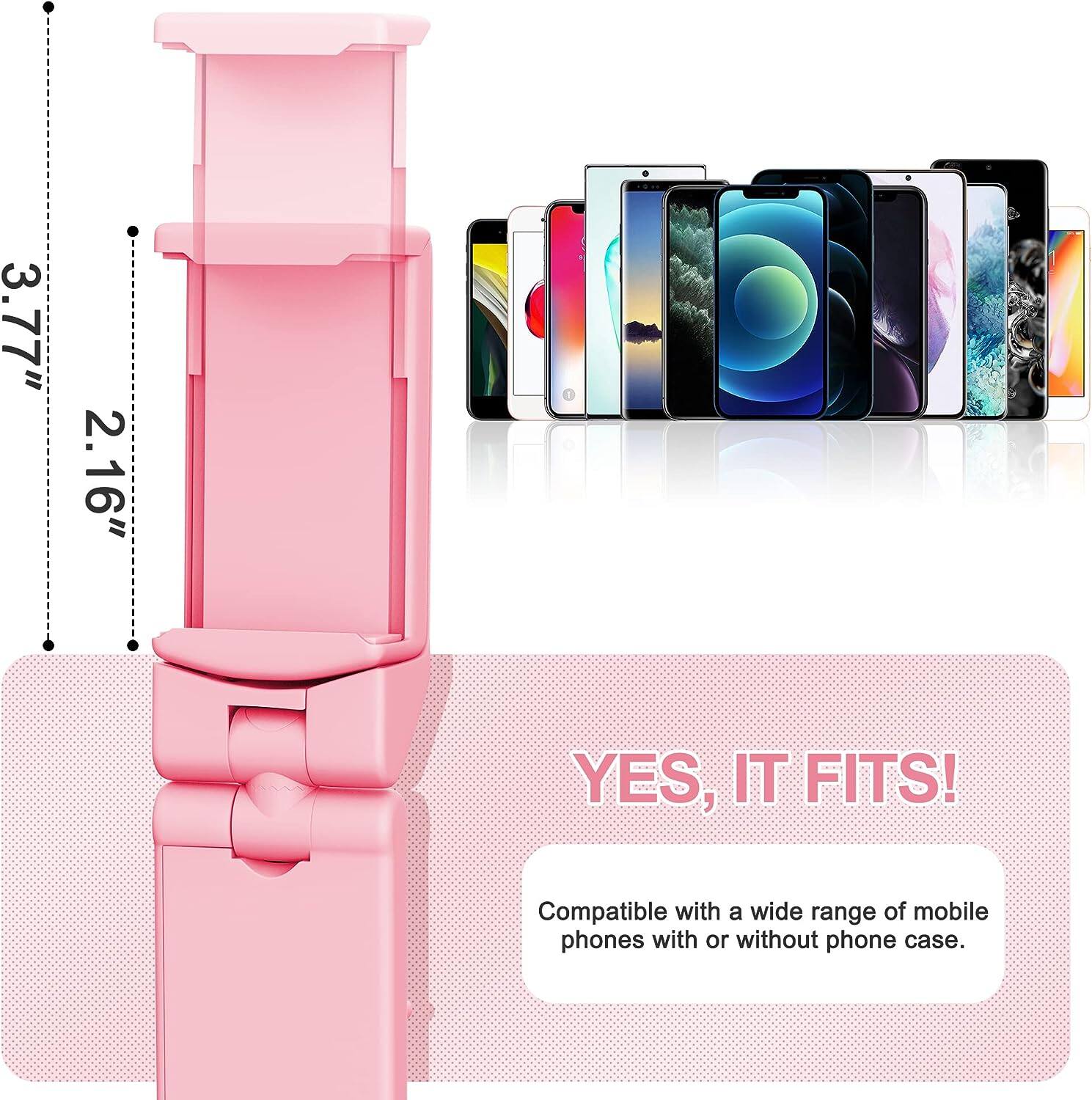 3.77"  
2.16"  

YES, IT FITS!  
Compatible with a wide range of mobile phones with or without phone case.