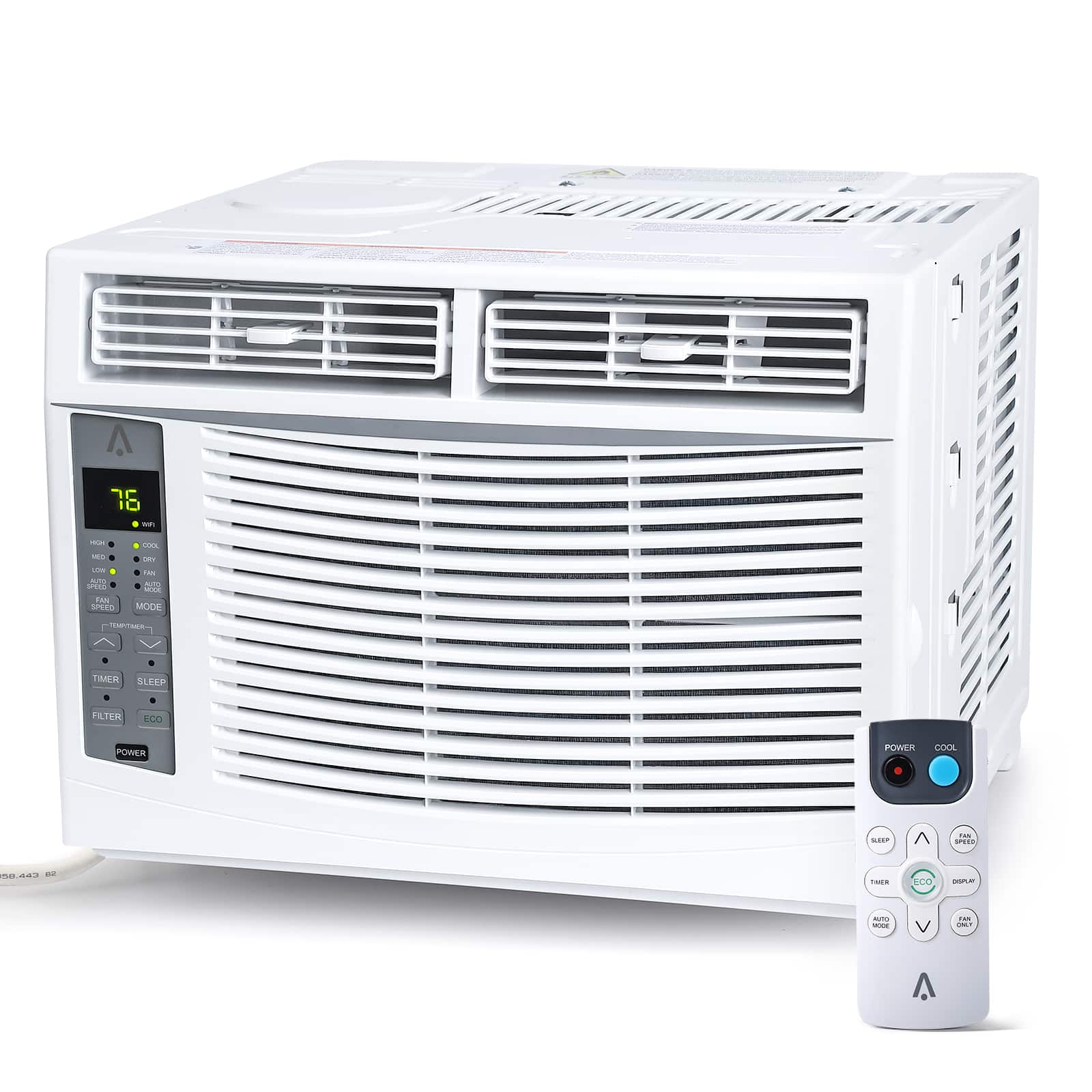 TROPOW - 6000 BTU Window Air Conditioner with WiFi, Window AC Unit Cools Up to 250 Sq. Ft., Perfect for Small Rooms, Living Room - White