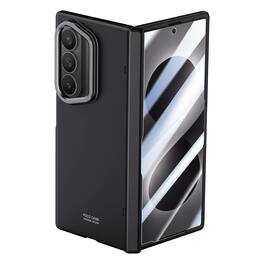 Dteck - for Samsung Galaxy Z Fold8 Ultra Magnetic Case with Built-in HD Screen Protector & Lens Stand Hard PC Full Back Cover - Black(Clear Film)