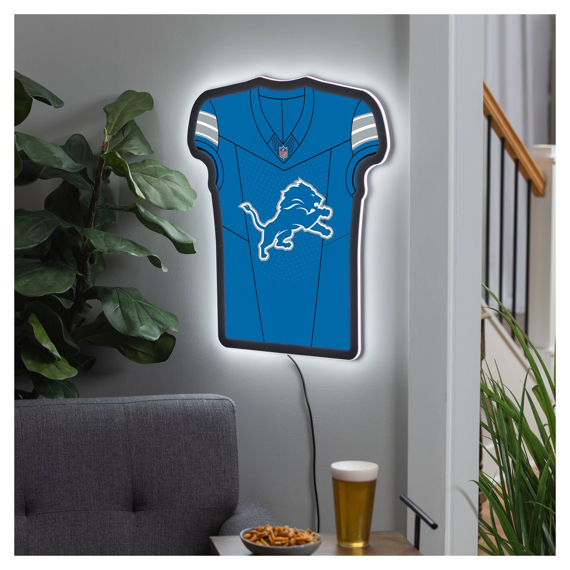 Detroit Lions 23" LED Jersey Lighted Wall Sign