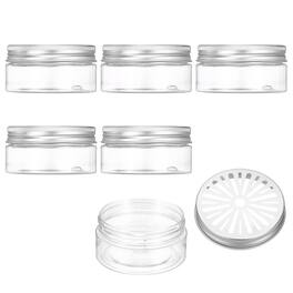 Unique Bargains - Premium Empty Scent Beads Container, Refillable Spice Tin Hollow Lid, 6pcs 2.7oz - For Aromatherapy, Scent, Storage - Clear