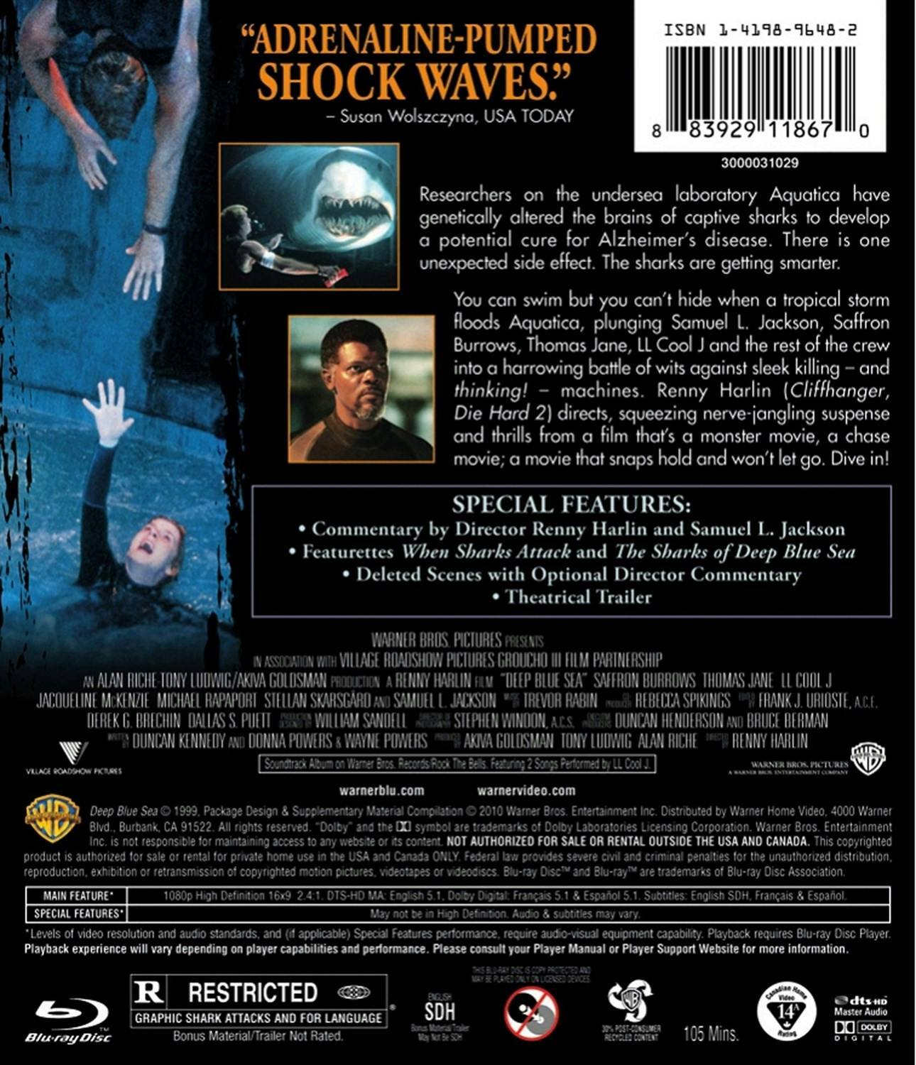 Deep Blue Sea [Blu ray] [Standard] - Best Buy