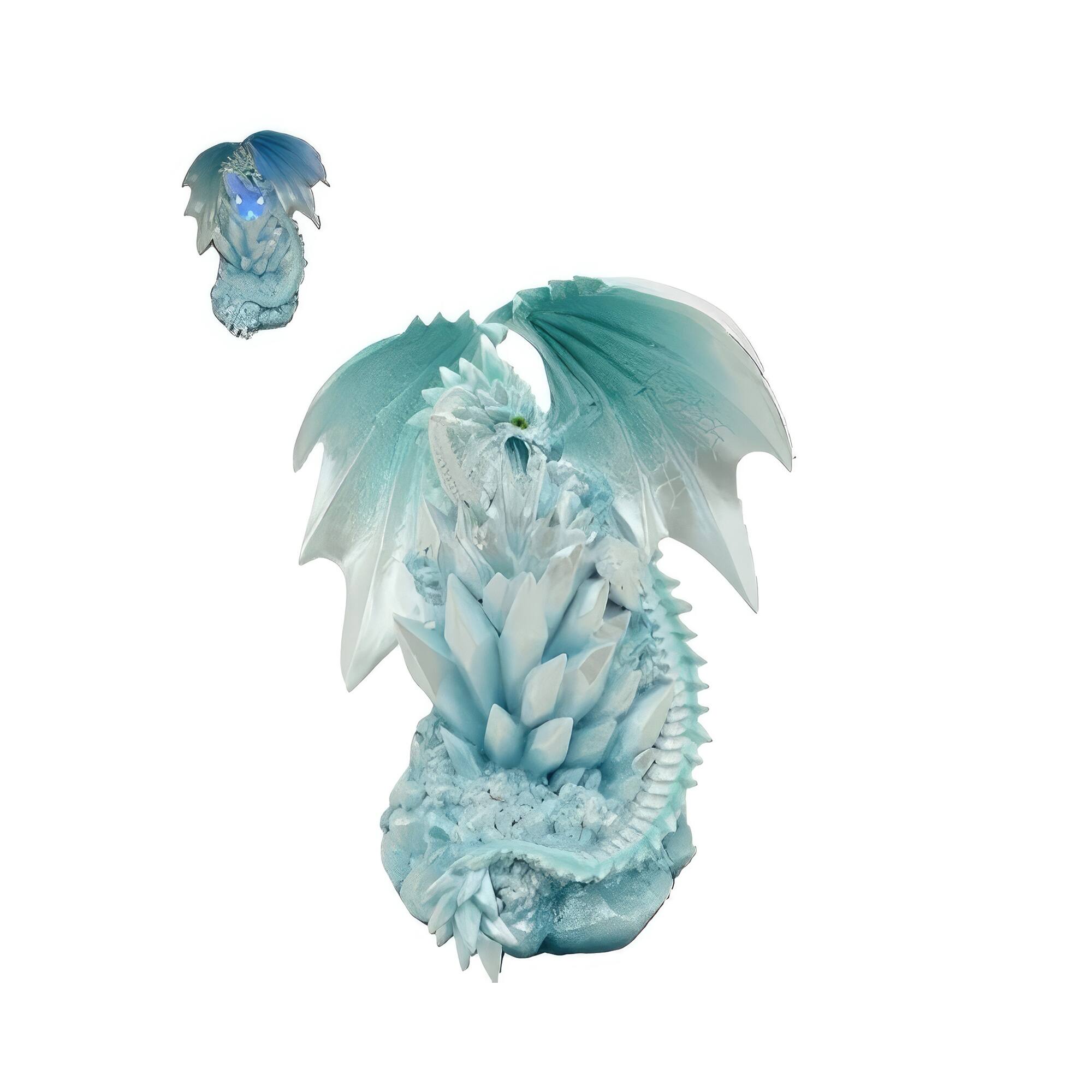FC Design - 8"H LED Dragon Figurine Statue Office/Computer Desk Tabletop Medieval Gaming Home Decor Gift - Multi-Color