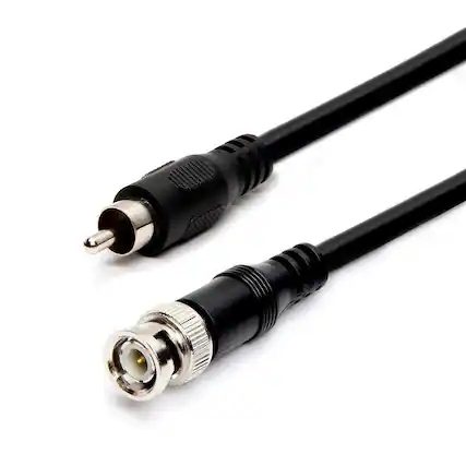Front. Cmple.com - Cmple RG59U 100 Feet BNC Male to RCA Male, 75 Ohm, Coaxial BNC to RCA Video Cable - Black - Black.