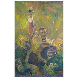 Deacon Jones Foundation - Vince Lombardi Green Bay Packers Fine Art Canvas Print 24" x 36" by Artist David Schock - Multicolor
