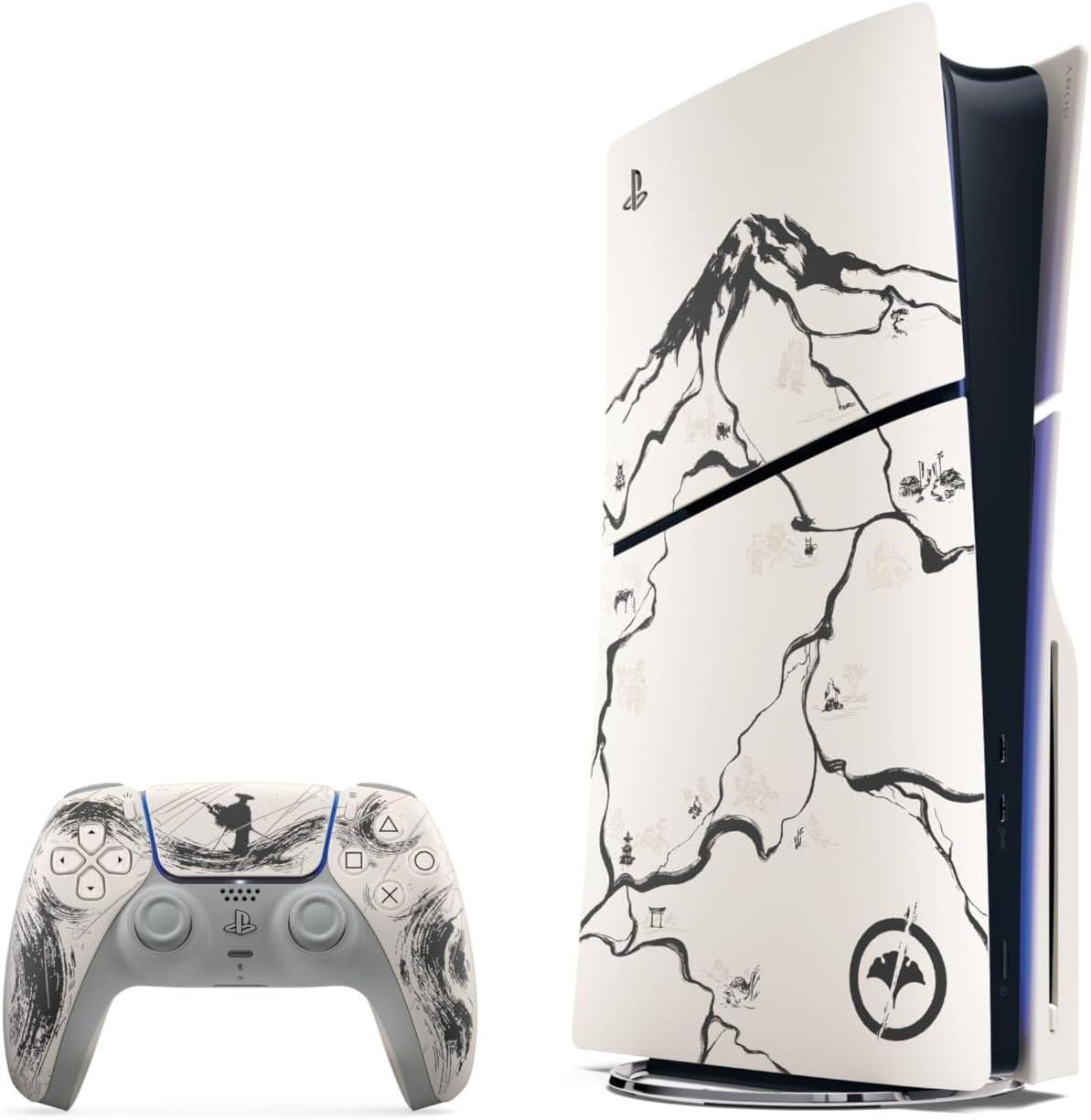 Alt View 2. Sony - Sony Playstation 5 Disc Ghost of Yotei Limited Edition Bundle - Black Edition - White.