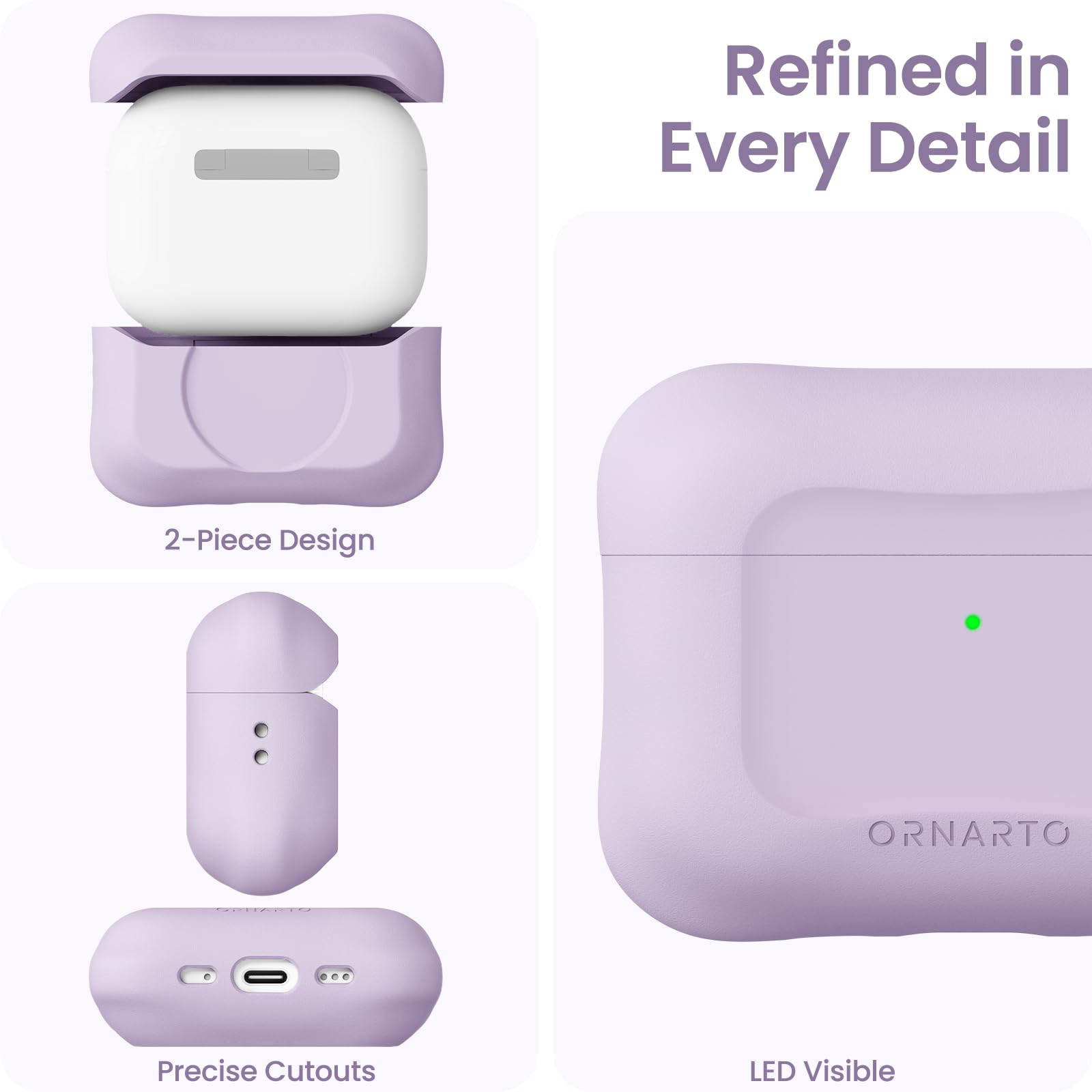 Refined in Every Detail  
2-Piece Design  
ORNARTO  
Precise Cutouts  
LED Visible