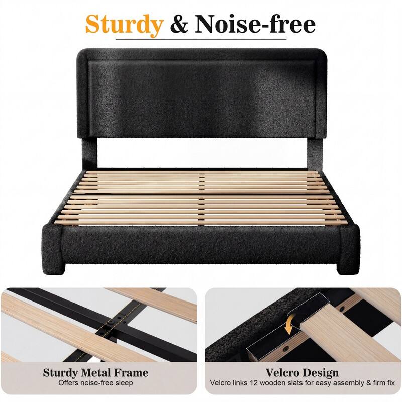 Sturdy & Noise-free

Sturdy Metal Frame
Offers noise-free sleep

Velcro Design
Velcro links 12 wooden slats for easy assembly & firm fix