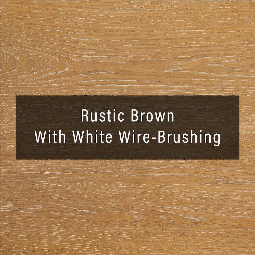 Rustic Brown With White Wire-Brushing