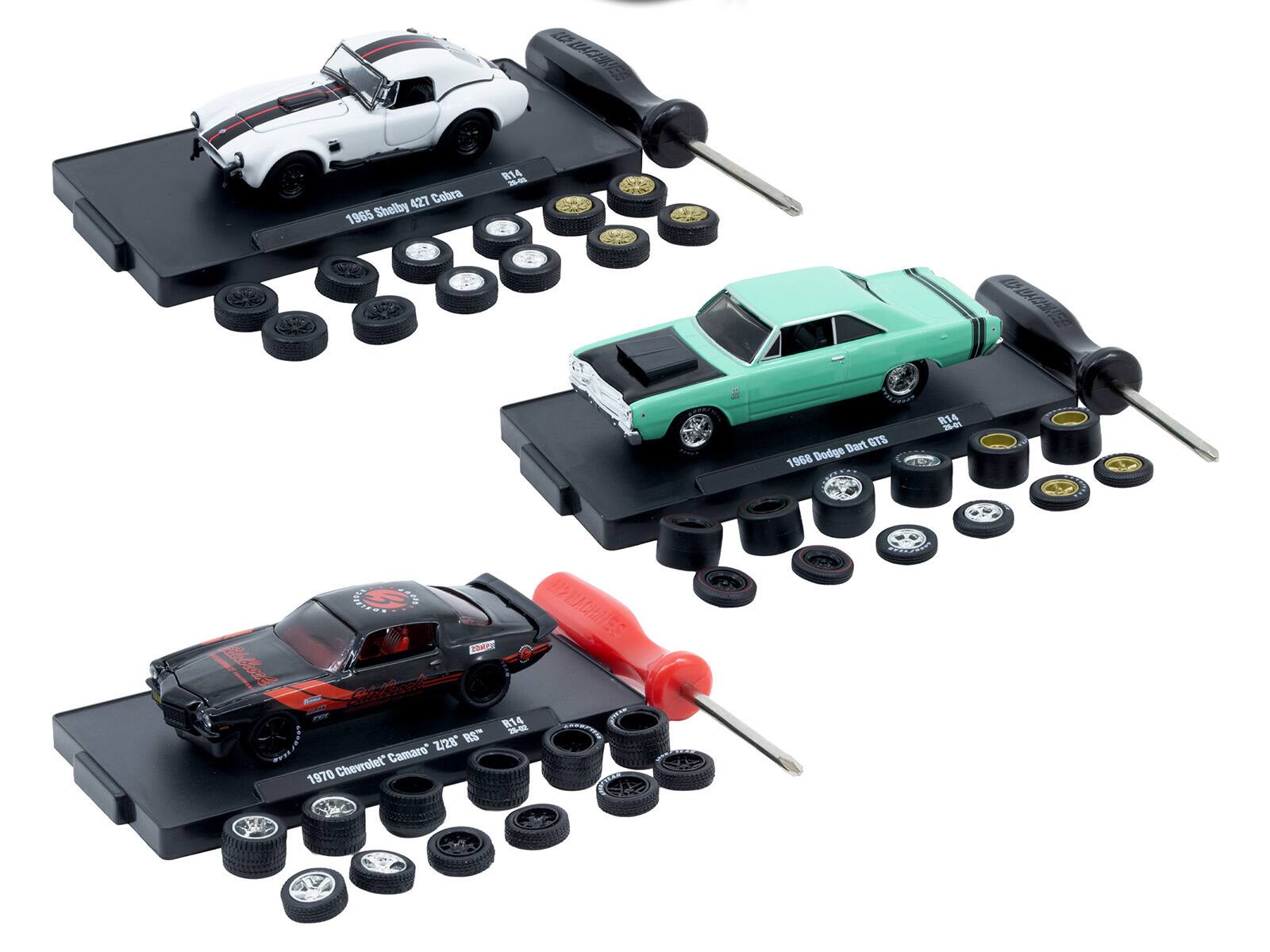 0 427 Cobra 1965 Shelby R14 B N A Dart STS 1968 Dodge 814 3-01 AAle S MPACHIES COE JOME Bloo3sel CRe .- R14 - CEEEN - 28" RS Na Camaro" 1970 Chevrolet