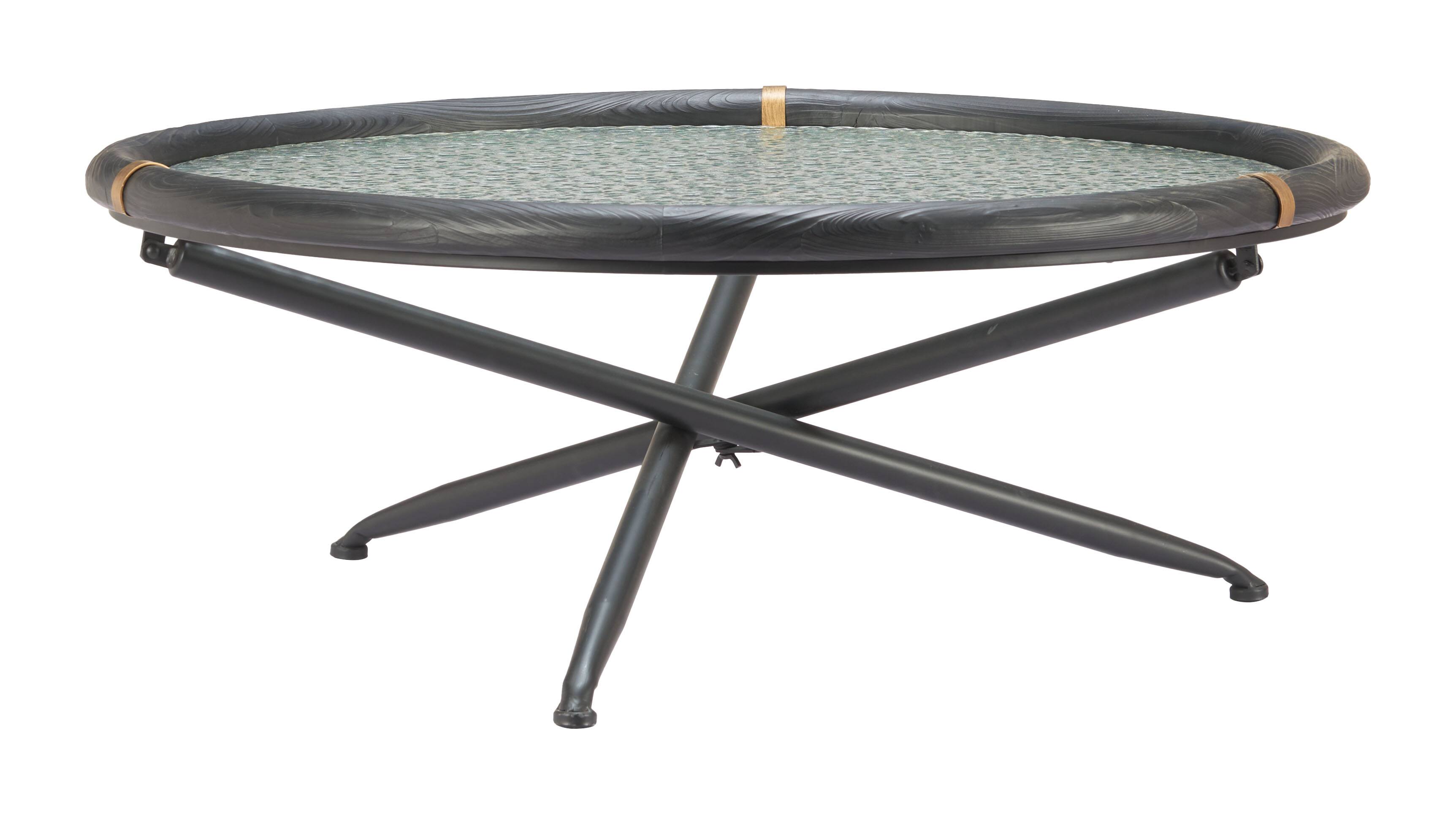 Front. Hivvago - Aneis Coffee Table Black - Black.