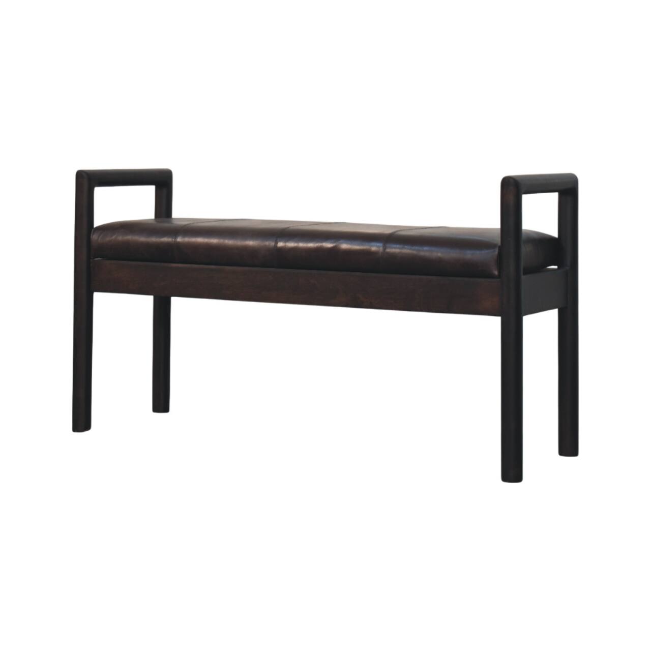 Angle. Artisan Furniture - Artisan Furniture Solid Wood Gridline Bench - Brown.