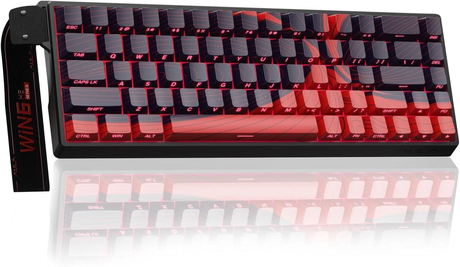 AULA - WIN68 HE 68-Key Hall Effect Magnetic Gaming Keyboard, RGB, Instant Commands, Near-Zero Delay, Custom Actuation - Beast Red