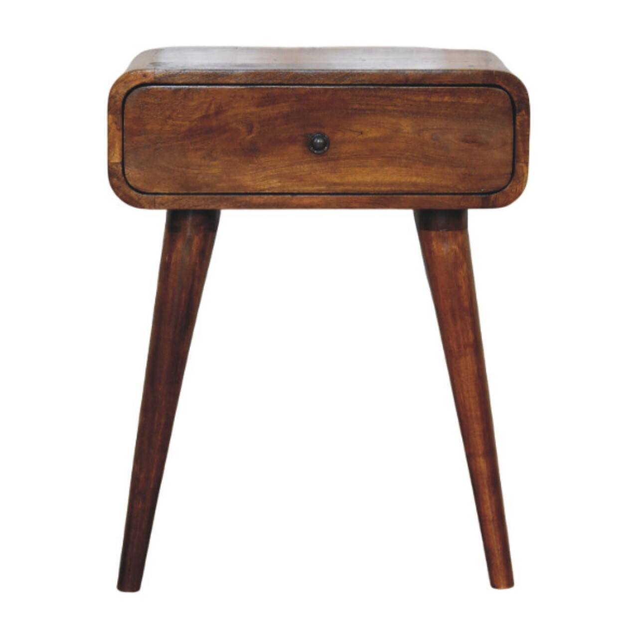 Artisan Furniture - Solid Wood Avora Nightstand with 1 drawer, Brown - Chestnut